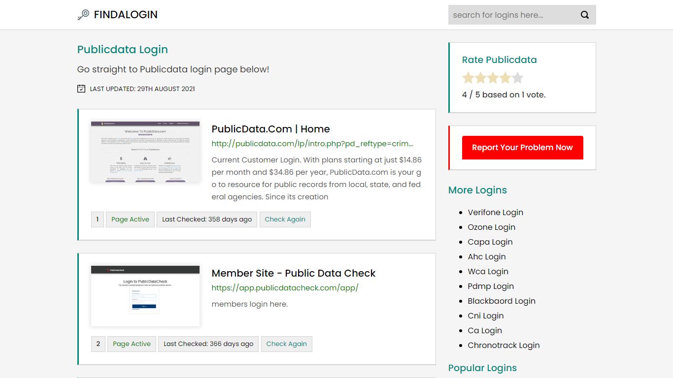 Publicdata Login